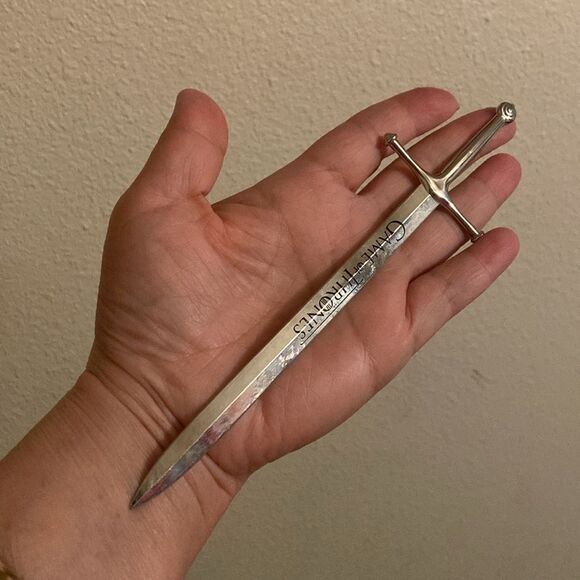 HBO GAME OF THRONES Tone Silver Sword Letter Opener - Picture 9 of 13
